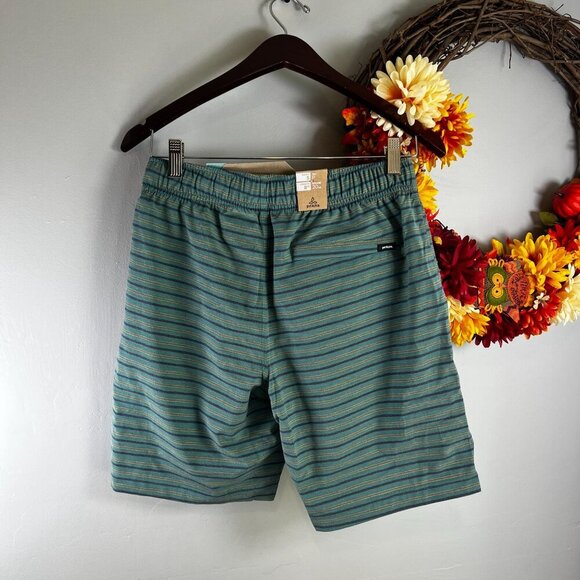 prAna Mens Metric E-Waist Swim Short SMALL / 8"L in Cove Stripe - Picture 3 of 6